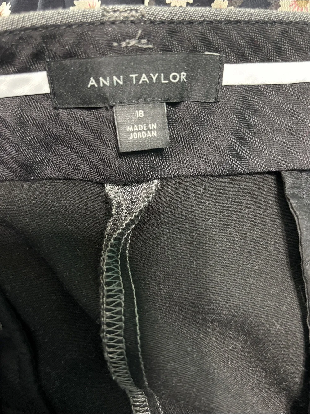 Ann Taylor Charcoal Straight-Leg Dress Trousers